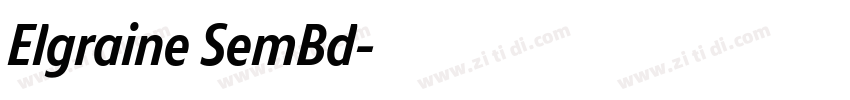 Elgraine SemBd字体转换